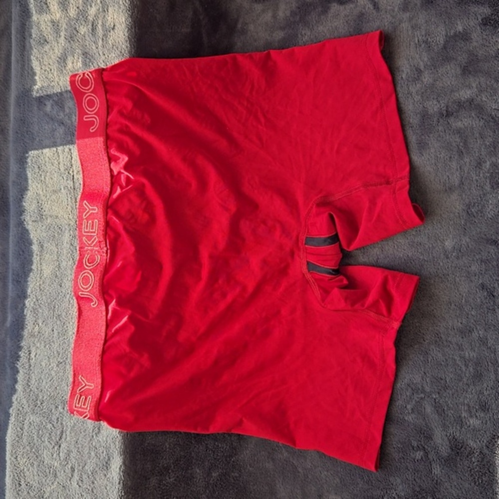 Red Jockey Microfiber Boxer Briefs - Picture 2 of 4